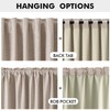 MIULEE 100% Blackout Linen Curtains for Bedroom, Beige Solid Luxury