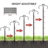 Bird Feeder Pole,Double Shepherds Hooks for Outdoor,5 Base Prongs Adjustable