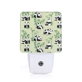Majoug Panda Night Light Plug-in Led Nightlights Auto Dusk-to-Dawn Sensor Lamp for Bedroom Bathroom Kitchen Hallway Room Decorative for Kids Toddler