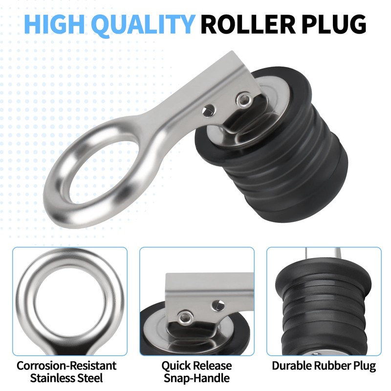 49467 Lawn Roller Drain Plug, Snap-Handle Roller Plug Compatible with
