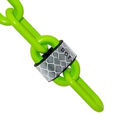 Mr. Chain Reflective Plastic Barrier Chain, Safety Green, 2-Inch Link Diameter, 25-Foot Length (52014-25)
