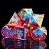 YEMEKO Laser DND Rainbow Dice Set Dungeons and Dragons Dice