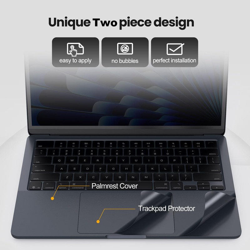 Premium Palm Rest Protector Skin Cover Stickers Compatible with MacBook