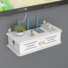 iDMRURvm WiFi Router Storage Box Shelf Wall Mount Cable Organiser