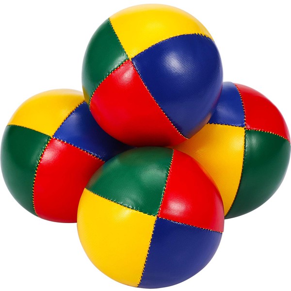 4 Pieces Juggling Balls for Beginners, Mini Juggling Balls Kit, Soft Easy Juggle Balls, Multicolor Durable Juggle Balls for Boys Girls Adults