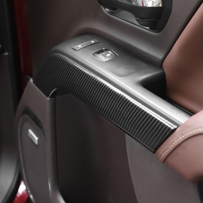 RT-TCZ for Silverado Carbon Fiber Inner Door Handle Panel Trim