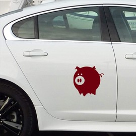 ANGDEST Piggy Bank (Burgundy) (Set of 2) Premium Waterproof Vinyl Decal Stickers for Laptop Phone Accessory Helmet Car Window Bumper Mug Tuber Cup Door Wall Decoration