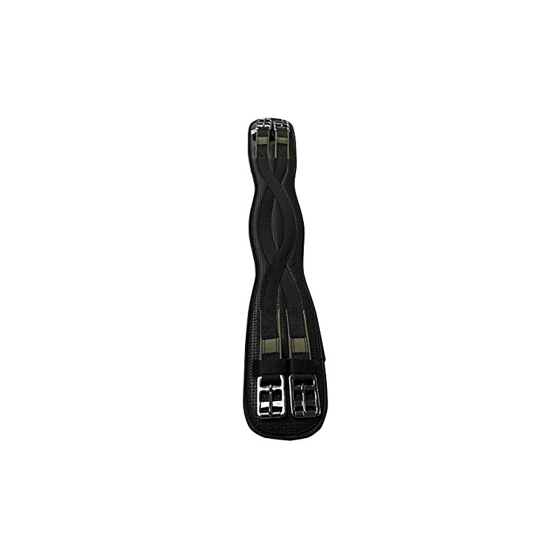Kincade Anti-Chaffe Shaped Elastic Dressage Girth - Black: 18