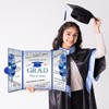 DARUNAXY Blue Silver Graduation Party Decorations, 2PCS Class of 2025