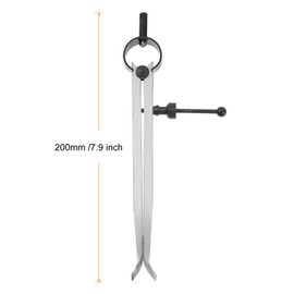 sourcing map Spring Joint Caliper 6 inch / 150mm Steel Adjustable Spring Inside Caliper with Solid Nut for Wood Turning Lathe Work