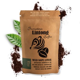 Ground Wild Kopi Luwak, the World’s Most Exclusive Coffee, Sustainably Sourced From Sumatra, Indonesia (Ground Coffee, 100gr)