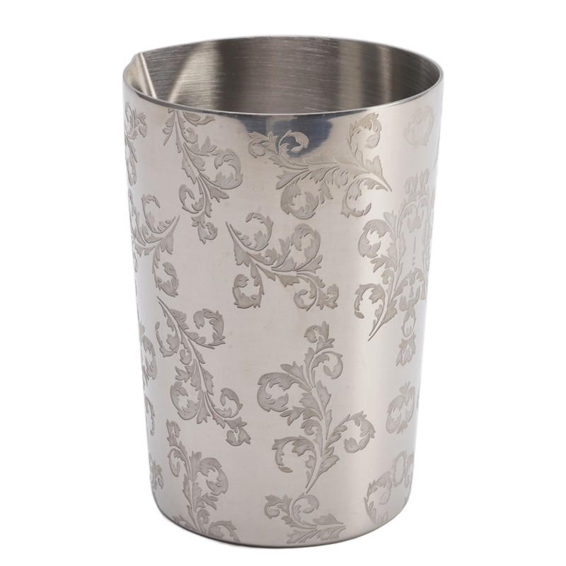 Cocktail Mixing Glass 304 Stainless Steel Heat Preservation Engraved Bartending
