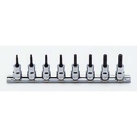 Koken RS3025/8-L50 3/8 (9.5mm) SQ. Torx Bit Socket Rail Set, 8 Pieces, Set