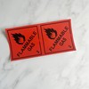 Pack of 2 HazChem Flammable Gas 2 100mm red HSE