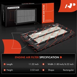 A-Premium Engine Air Filter Compatible with Honda Odyssey 1999 2000 2001 V6 3.5L