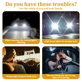 Car Sun Visor,Universal Sun Visor for Car,With Polarized Glare Protection Day and Night Use Car Sun Visor Extension,Retractable Car Visor Extender Suitable for Sedan,Suv,Crv,Truck