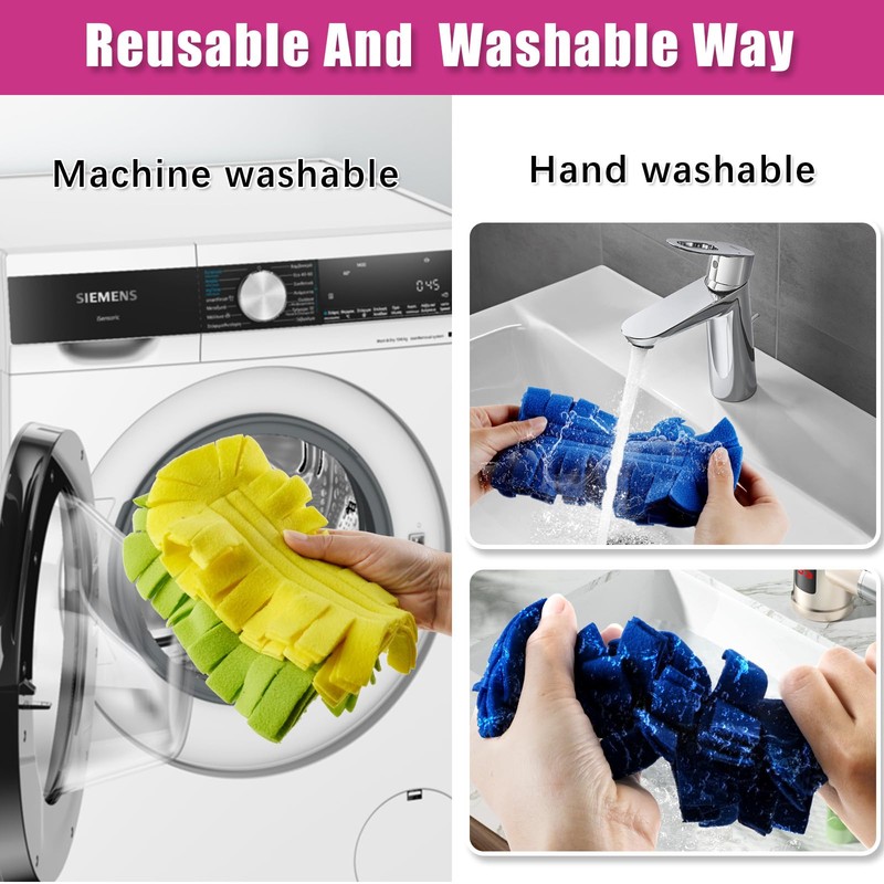 10 Pcs Fleece Duster Refills, Wet and Dry Dual Use