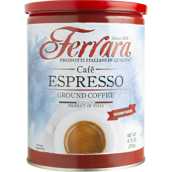 Ferrara Cafe Espresso Ground Coffee, 8.75-Ounce Cans (Pack of 4)