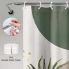Mitpok Small Stall RV Shower Curtain 36Wx72H Half Single Sage