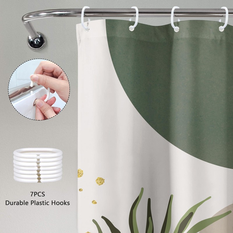 Mitpok Small Stall RV Shower Curtain 36Wx72H Half Single Sage