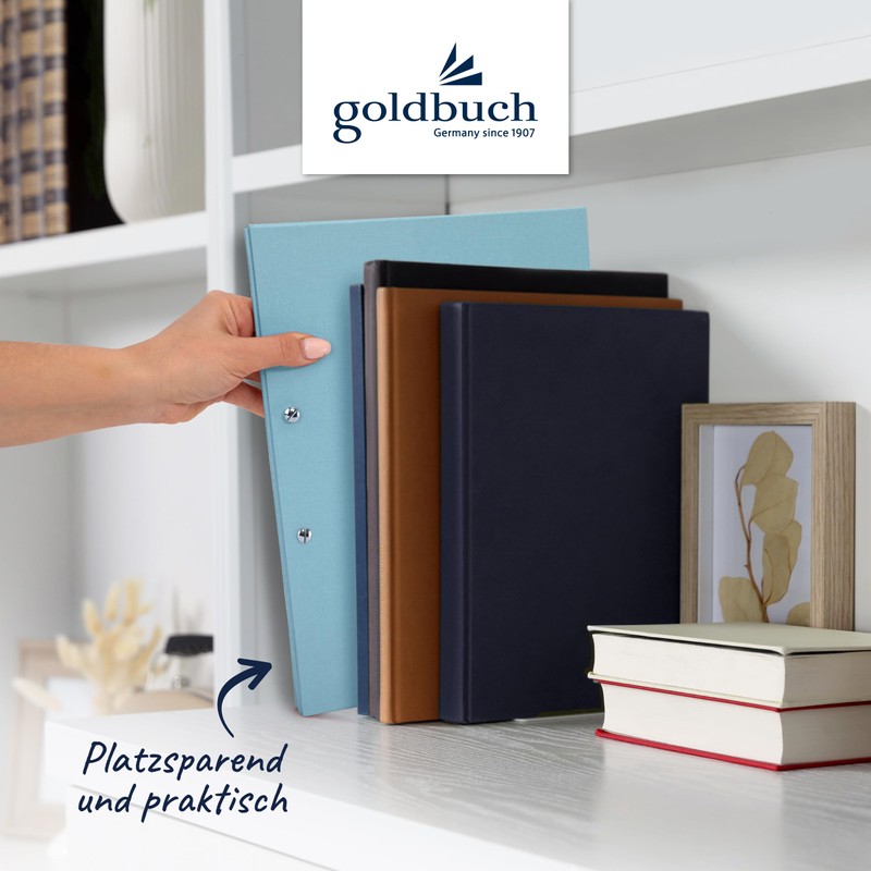 goldbuch 36113 Certificate Folder Pastel Turquoise, DIN A4 Document Folder
