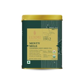 Luxmi Estates - Minty Mile - Organic Chamomile Mint Tea - Loose Leaf - 50g (25 Cups) | With Chamomile, Lemongrass, Spearmint and Peppermint | Low Caffeine Chamomile Tea | Best for Night Time