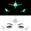 6Pcs Luminous Rhinestones Face Temporary Tattoos Glitter Festival Face Stickers