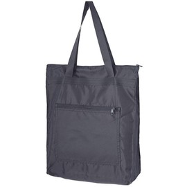 Millya Creative Waterproof Foldable Large Shopping Bag Travel Recycle Bag with Side Pocket (A-Black)