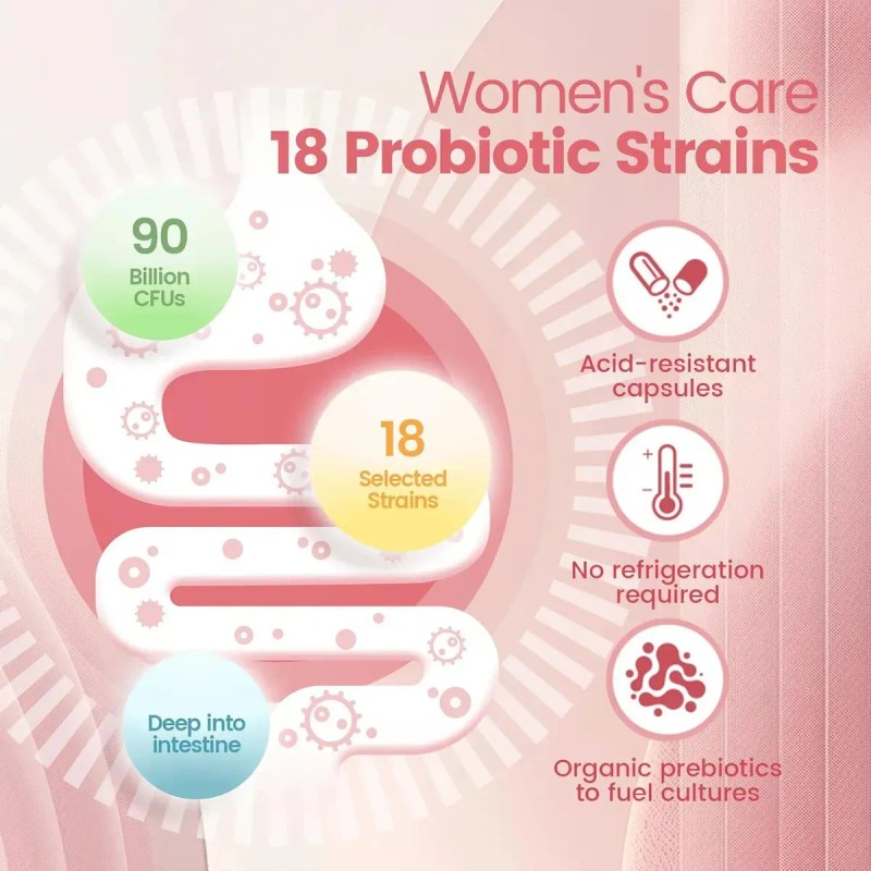 Ivonu Probiticos Mujer 60 Billion,18 Cepas,60 Cpsulas Sin Sabor