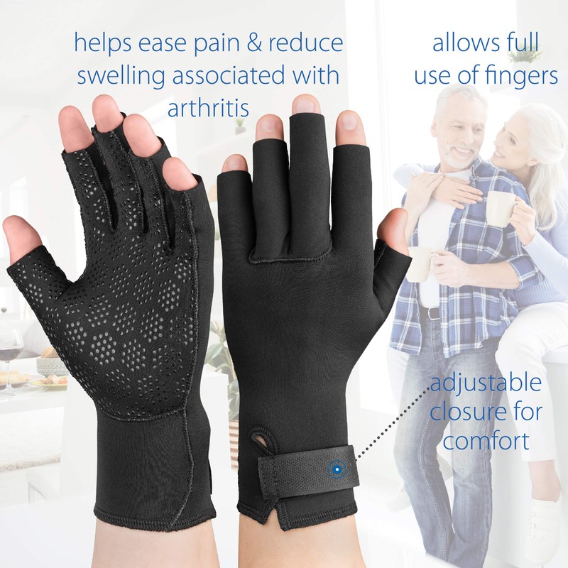 Swede-O Thermal Arthritic Gloves, Pair - XLarge,Black,WST-6838-1XL