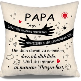 Aosumin Papa das ist eine Hug nur für Dich für die Zeiten in denen wir getrennt sind Kissenbezug für Papa Hug Geschenk für Papa Geburtstag Vatertag beste Papa Geschenk (Papa-a)