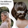 LunarCharm Diamanté Hair Clips, Silver Bridal Hair Accessories for Women,