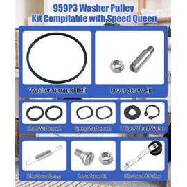 959P3 Washer Idler Lever and Belt kit Replacement for ALLIANCE Laundry Systems Speed Queen SWNYC2HP115TW02 LWN432SP113TW01,Washing Machine Idler Lever and Belt Tensioner Kit Replace 2020782