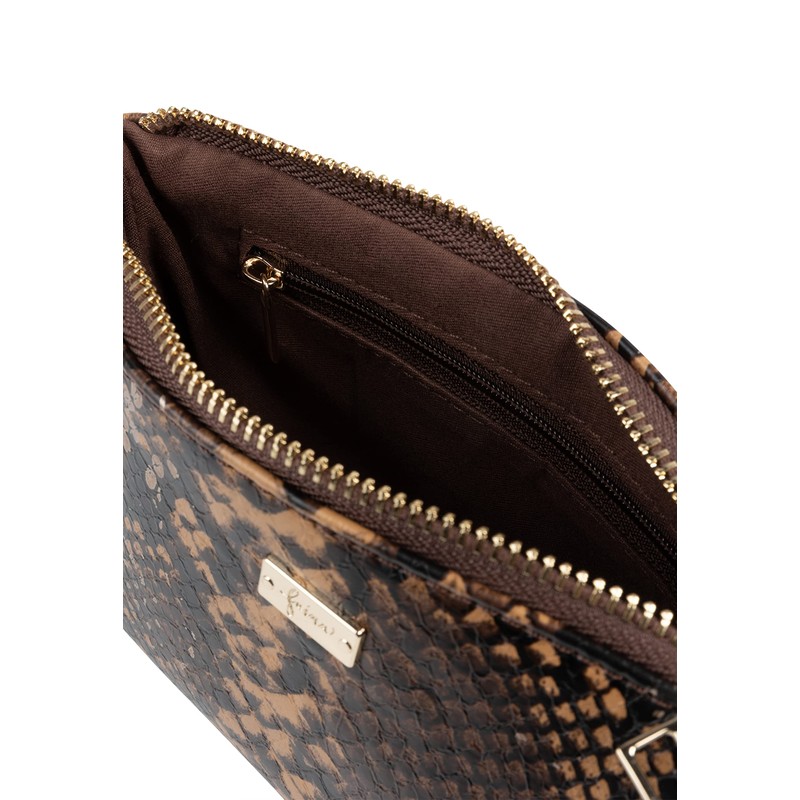caspio Women's Cosmetic Bag 25925853-CA06, Brown, One Size, Brown, One