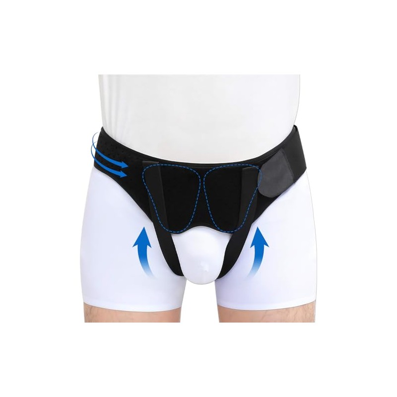 Faja para Hernia Inguinal Hombre, Ajustable Bilateral (M)