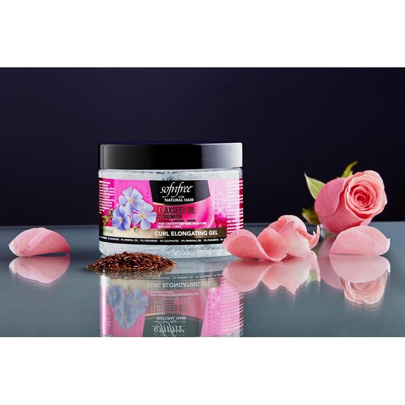 Sofnfree Flaxseed oil & Rosewater Curl Elongating Gel