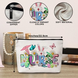 Eyouyeqi Nurse Gifts Makeup Bag, Funny Nurse Bag Cosmetic Bags, Nursing Makeup Zipper Pouch Bag, Nurse Gifts For Women, Graduation Birthday Thank You Retirement Gifts For Nurses, 57