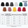 WERFORU Women's Tulle Skirt, A-Black, L