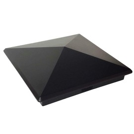 7.5" x 7.5" Heavy Duty Aluminium Pyramid Post Cap for True/Actual 7.5" x 7.5" Wood Posts - Black (Works ONLY with Actual 7.5"x7.5" Posts. Will NOT Work with Actual 8" x 8" Posts)