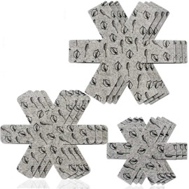 Pan Protectors 9 Pcs, Non-Slip Pot Protectors Separators Stoves and Protect Surfaces of Cookware Pan and Pot, Gray, 3 Sizes