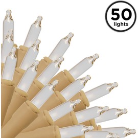 Brite Star 50 Count Designer Series Light Set, Clear, Champagne Wire