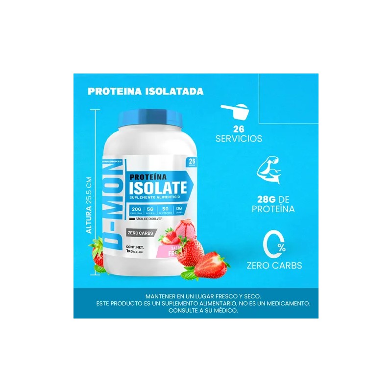 Proteína Whey Hidrolizada Isolate D-mon 1kg Varios Sabores