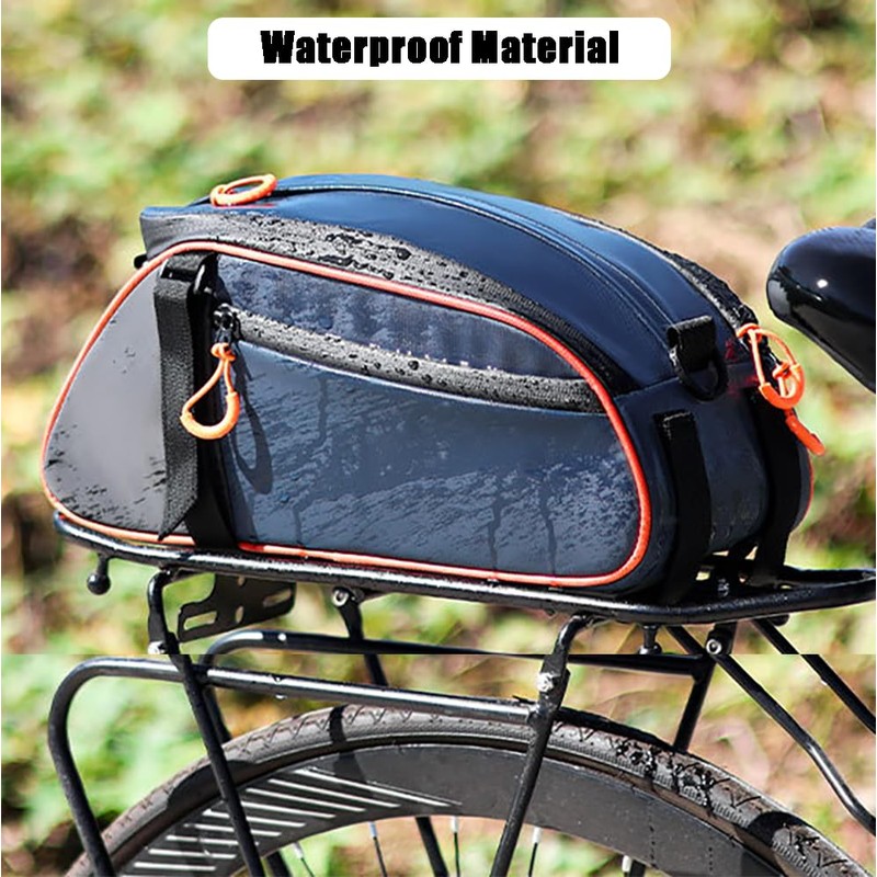 8L Waterproof Bike Trunk Bag for Rear Rack - Bicycle