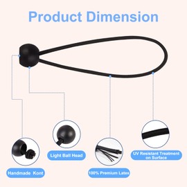 Skytened 30PCS of 3 Sizes Ball Bungee Cords, 6, 9, 11 Inch Tarp Canopy Bungee Balls, Heavy Duty Tie Down Cord for Shelter, Gazebo, Camping, Tent, Cargo, Holding Wire and Hoses (Ball Size 1 inch)