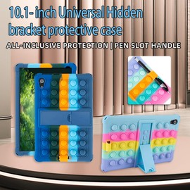 Case for Urao C107 Tablet, 10.1 inch Tablet Case Soft Silicone for ‎2024 Urao C107 Tablet, Jeazans OC101 Tablet, Kids Friendly Soft Silicone Adjustable Stand Cover for C107 10.1 inch (Pink)