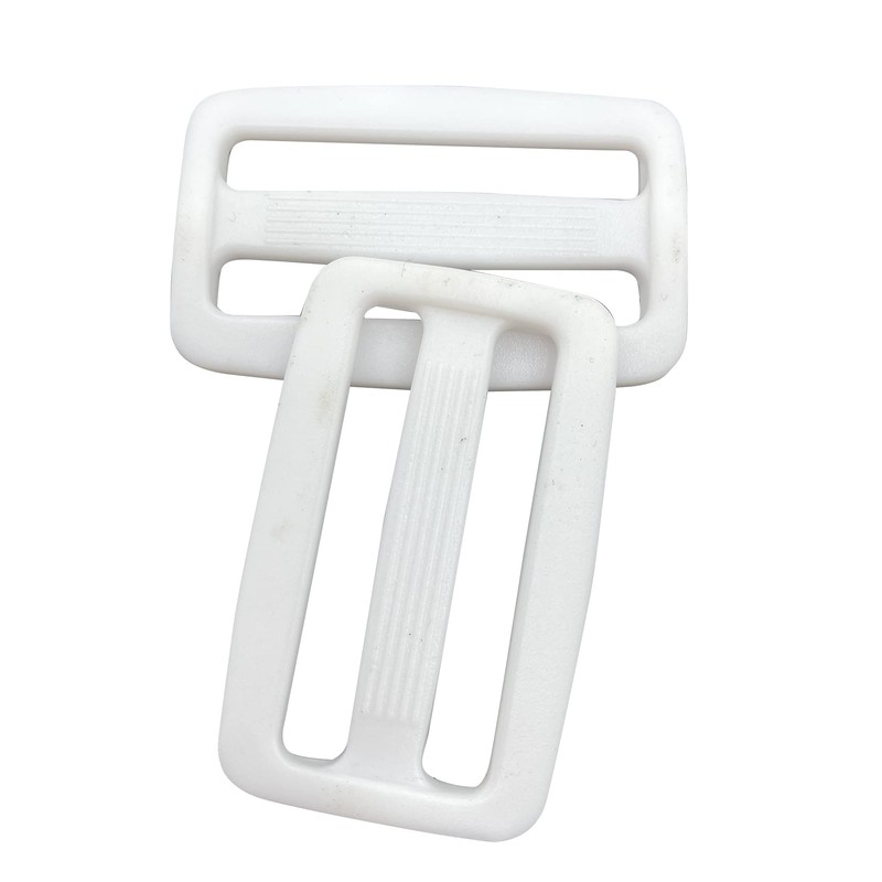 Multi-Size Straps Webbing Slide Triglides Slider SORTUMOLA White Plastic Slide