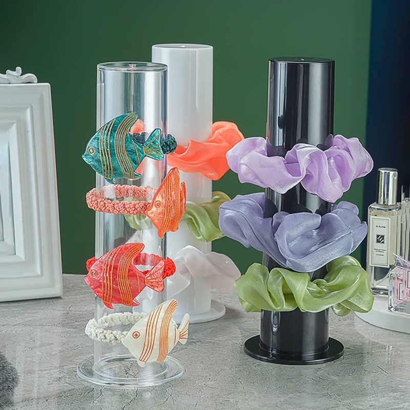 JIHUOO Acrylic Scrunchie Display Stand - Scrunchie Holder Organizer -