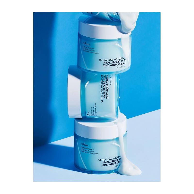Isntree ultra-low molecule hyaluronic acid zinc moisture cream 80ml /