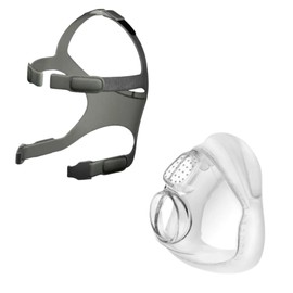 Generic F & P Sim-Plus Full Face Bundle - Small Headgear, Small Cushion, Gray