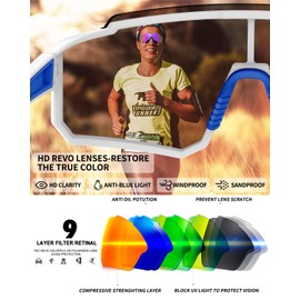 Polarized Sports Sunglasses for Men Women Youth Baseball Running Cycling Driving Fishing Tennis Golf Motor TAC UV400 TR90